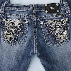 Miss Me Bling Pocket Bootcut Jeans Size 26